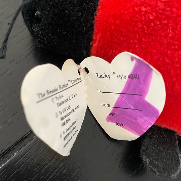 Lucky Red Ladybug Ty Beanie Baby 3rd/2nd Gen w/ hang tag 1993 - Picture 5 of 8